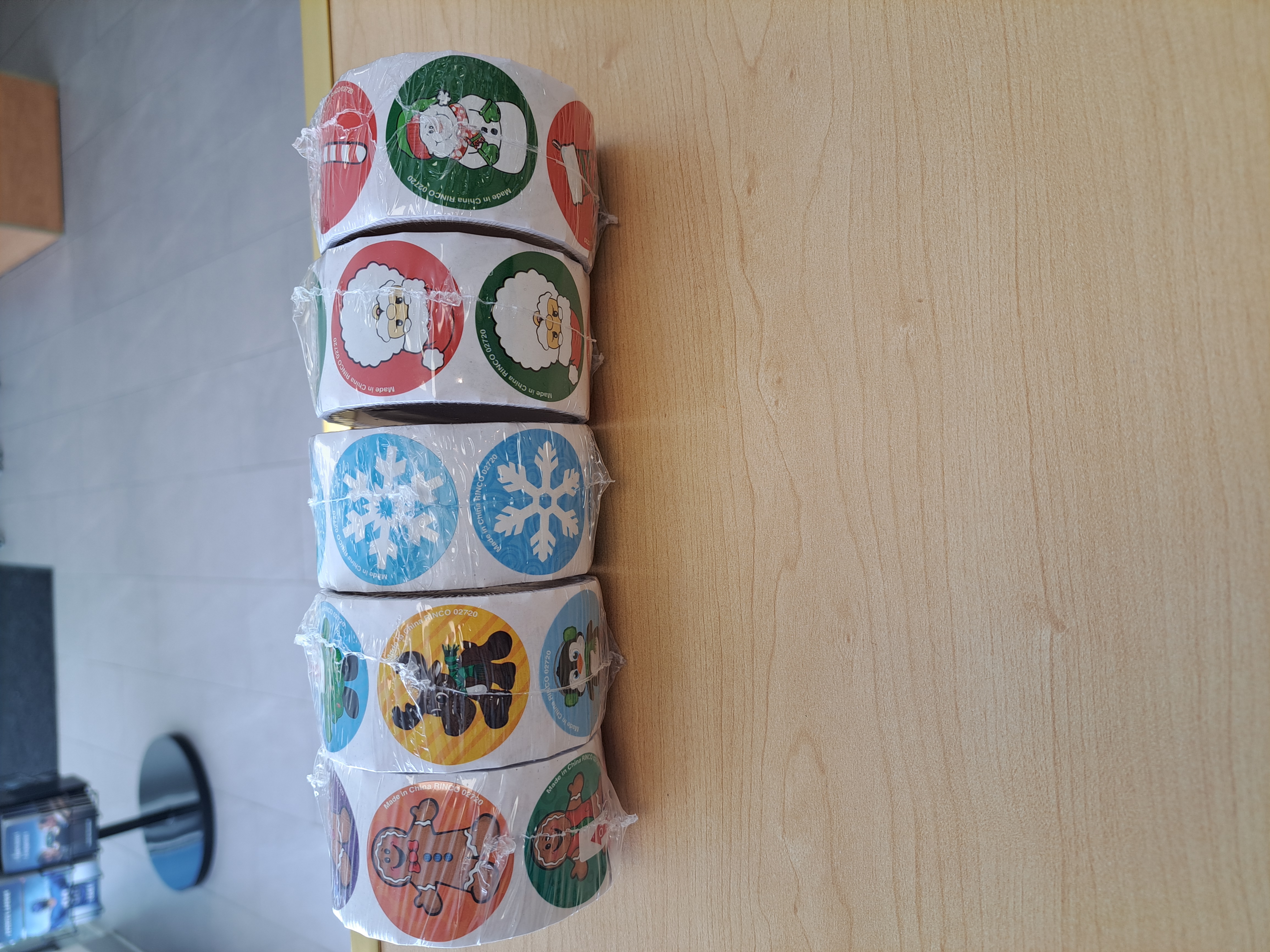 Autocollants en rouleaux de Noel variés